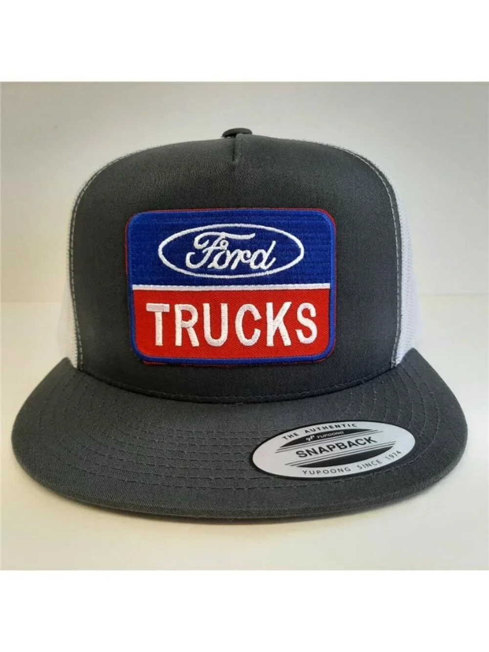 Retro Ford Trucks Embroidered Patch Hat Yupoong Flat Bill Snapback Cap F150 F250